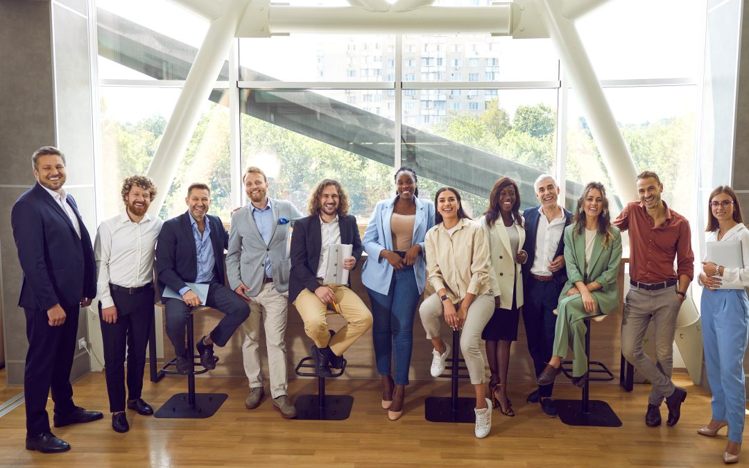College alumni gather together during a networking event coordinated with a digital member directory